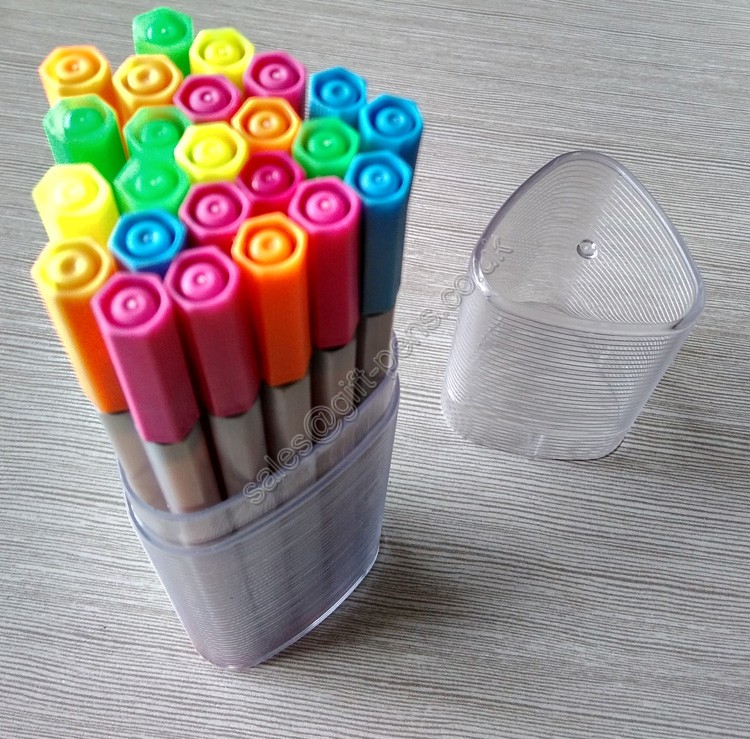 plastic box packing gift kids back to school art drawing fineliner pen set