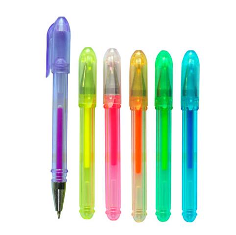 neon color short gel ink pen for student school writing