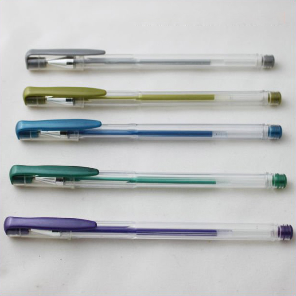 metallic ink gel ink ball pen,plastic metallic gel ink pen