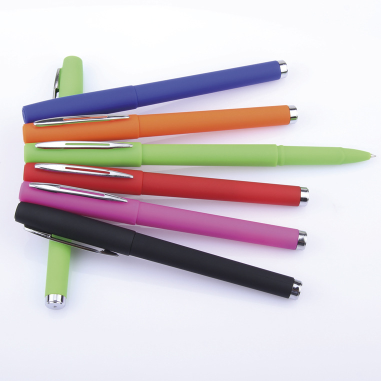 colorful plastic office gel ink pen with company name brand