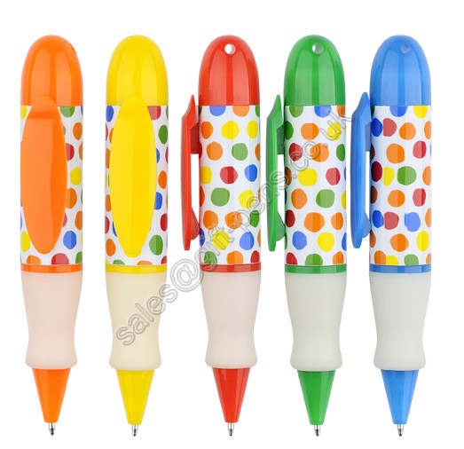 small size fat plastic cartoon ball pen with grip,advertisement gift fat ball pen