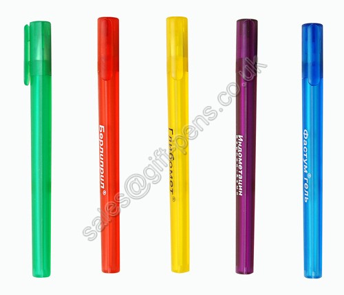 advertising gift triangular plastic transluscent ballpoint pen