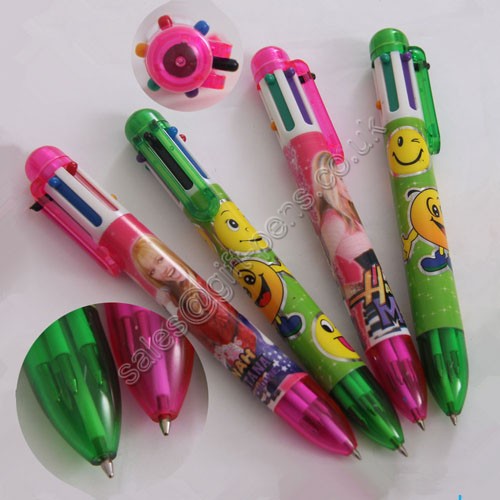 student school use multi color plastic ball pen,CMYK printed gift ball pen