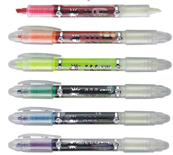 liquid ink fluorescent erasable highlighter pen