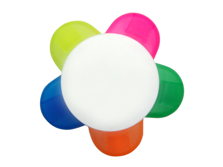 five color flower advertising gift logo highlighter
