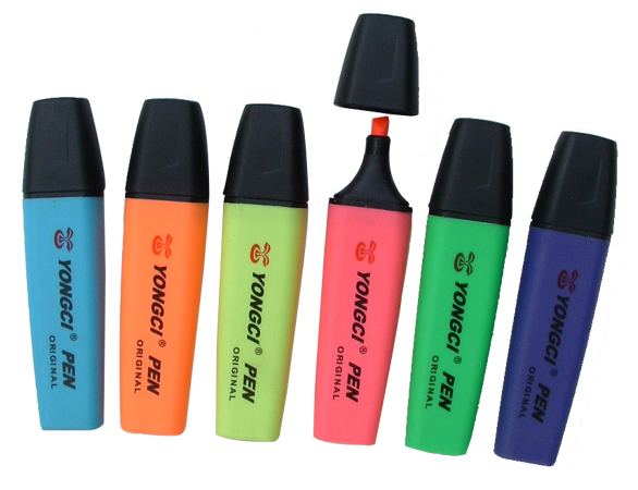 cheap orange chisel point fluorescent highlighter pen