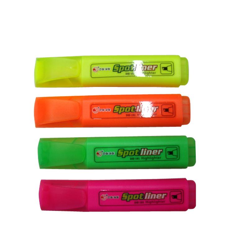 full color printed promo school text hgihlighter pen