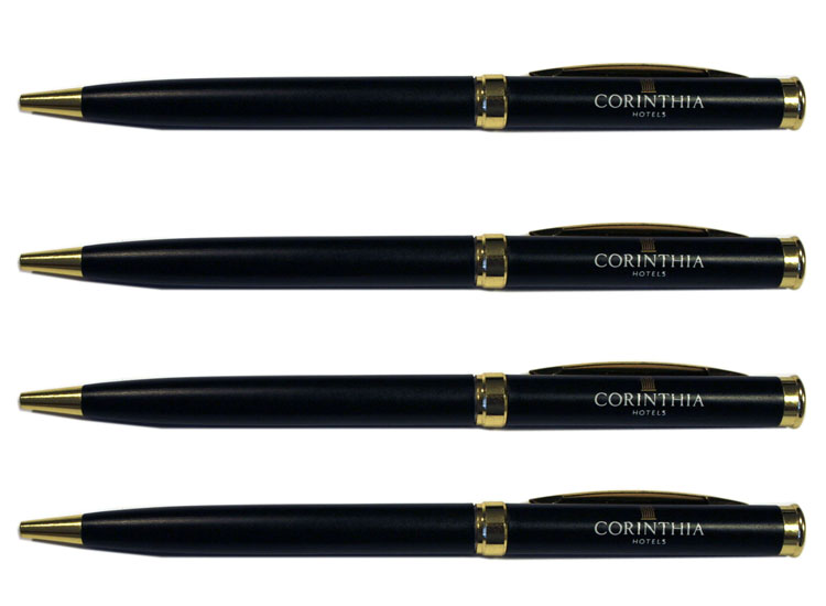 Corinthia hotel metal pen,Corinthia logo brand metal ballpoint pen