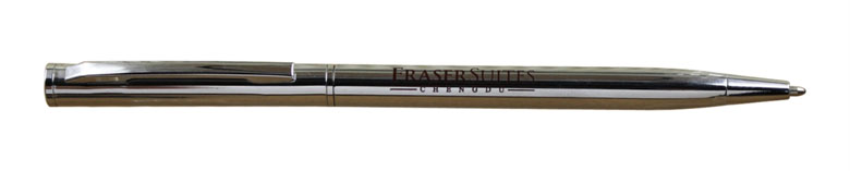Fraser Suites wholly chrome metal hotel pen, Fraser Suites metal ballpoint pen