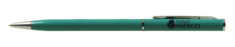 Hotel Indigo printed metal slim hotel promotional ball pen, Hotel Indigo metal pen