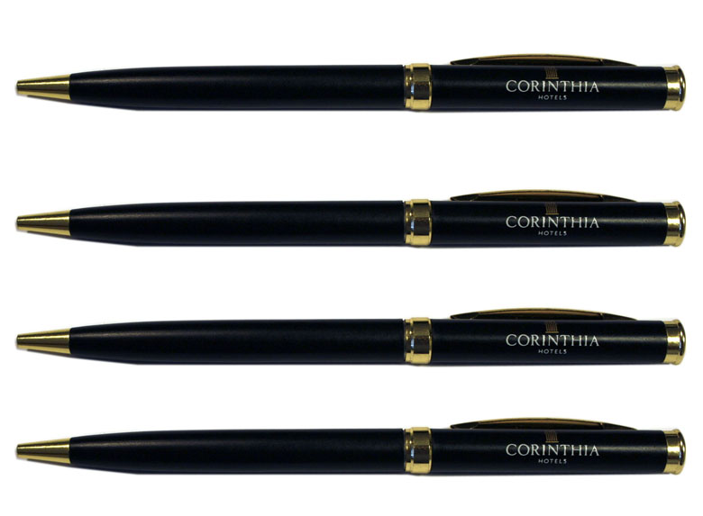 Corinthia hotel metal ballpen,hotel name printed metal pen,Corinthia ball pen