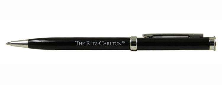 Ritz Carlton hotel logo pen,Ritz Carlton hotel ball pen,logo printed Ritz Carlton pen