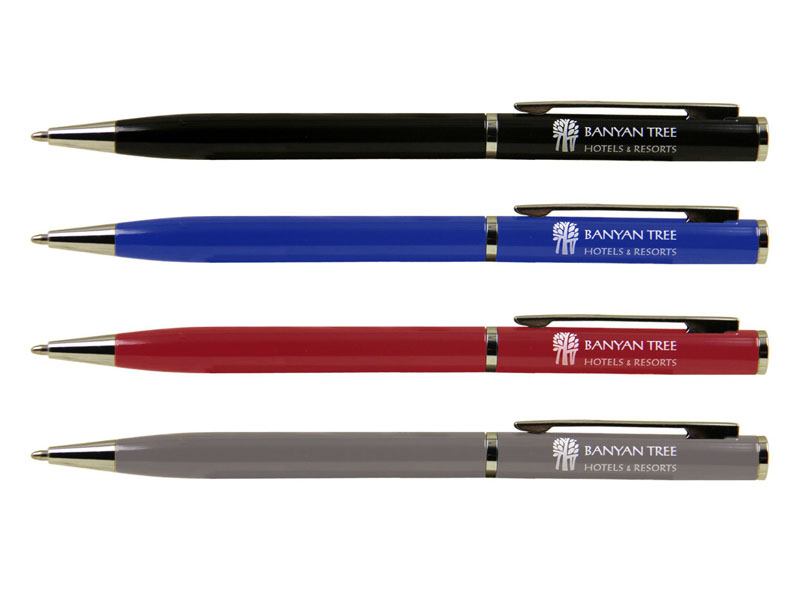 banyan tree hotel rerot metal pen,banyan tree hotel guestroom logo metal pen