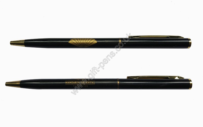 Mandarin oriental hotel metal pen,Mandarin oriental logo printed metal pen