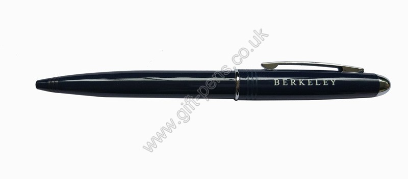 Berkeley twist hotel metal pen,luxury Berkeley hotel printed metal logo pen