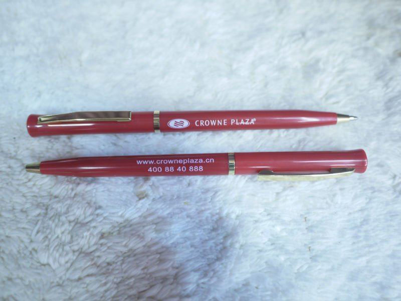 Crowne plaza plastic hotel pen, chain hotel logo brand plastic pen