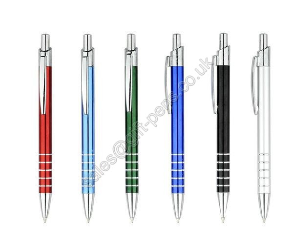 click style Popular Anodized Aluminum Pen with Logo Printing