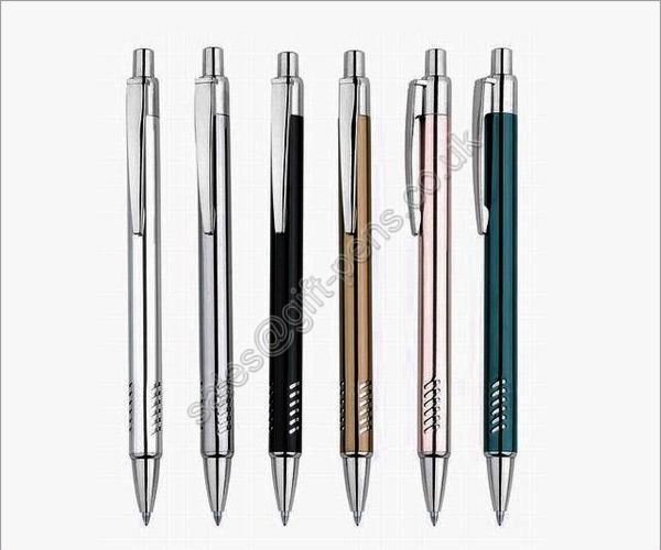 cheap price aluminum material click metal ball pen