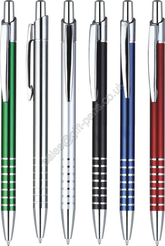 seven rings aluminum pen,luxury slim metal ball pen for promotion advertising