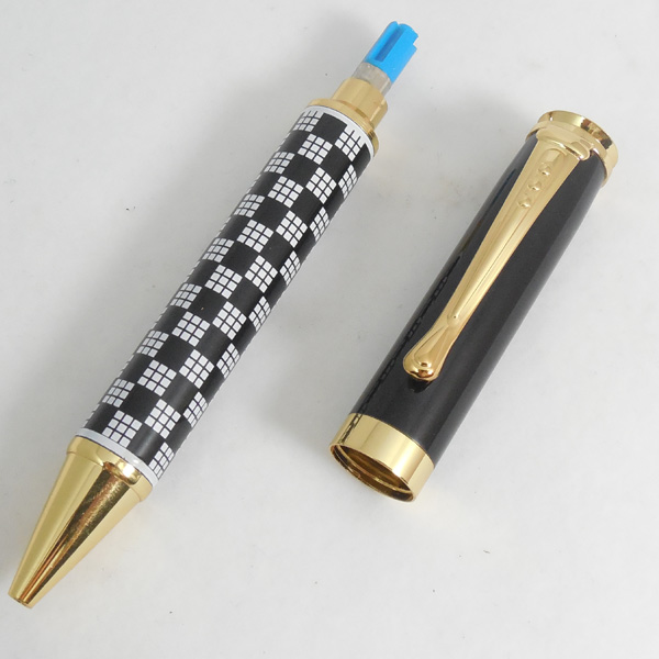 Heavy Body Paint Pen With Button Carbon Fiber Metal Roller Pen