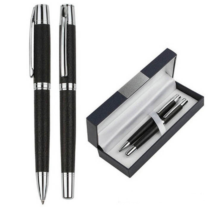 gift box packed metal roller pen set,rollerball ink pen set for gift promotion