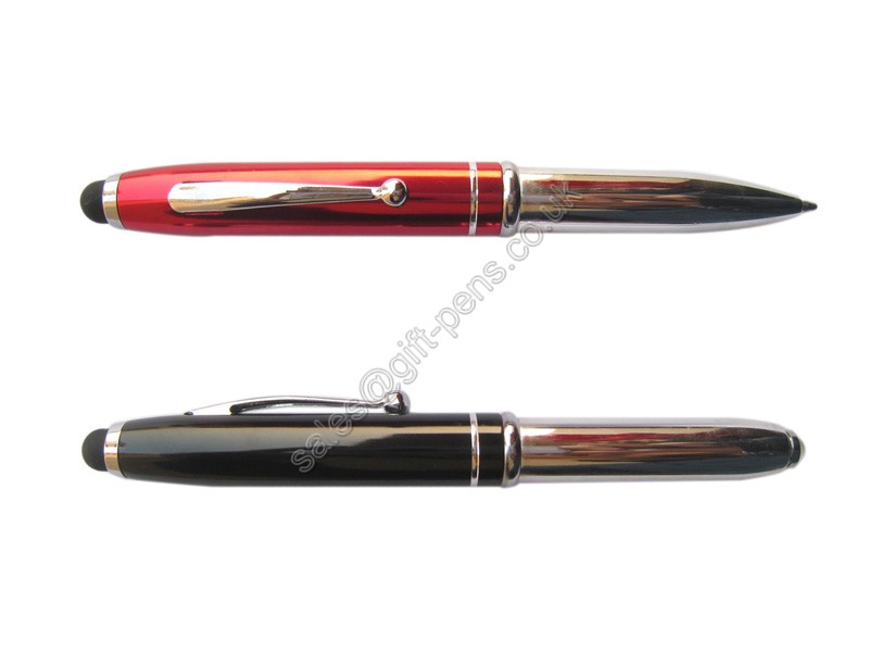 functional light metal pen with touch stylus