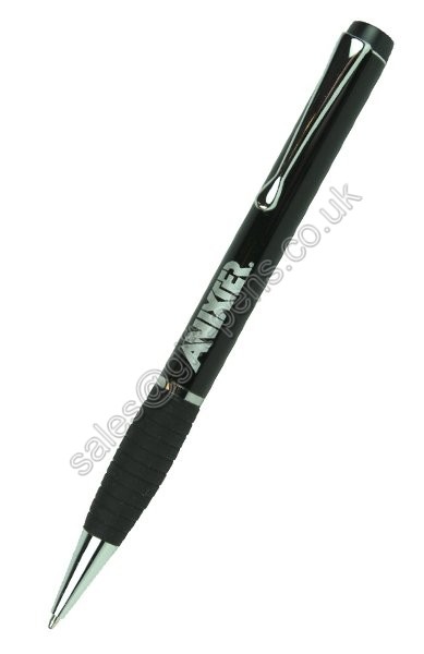 rubber grip logo imprinted advertising metal gift pen