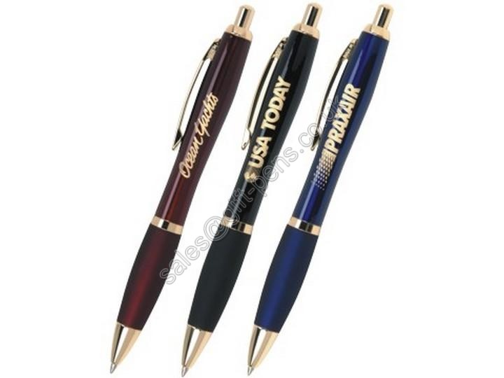 logo laser click style engraved advertising metal pen