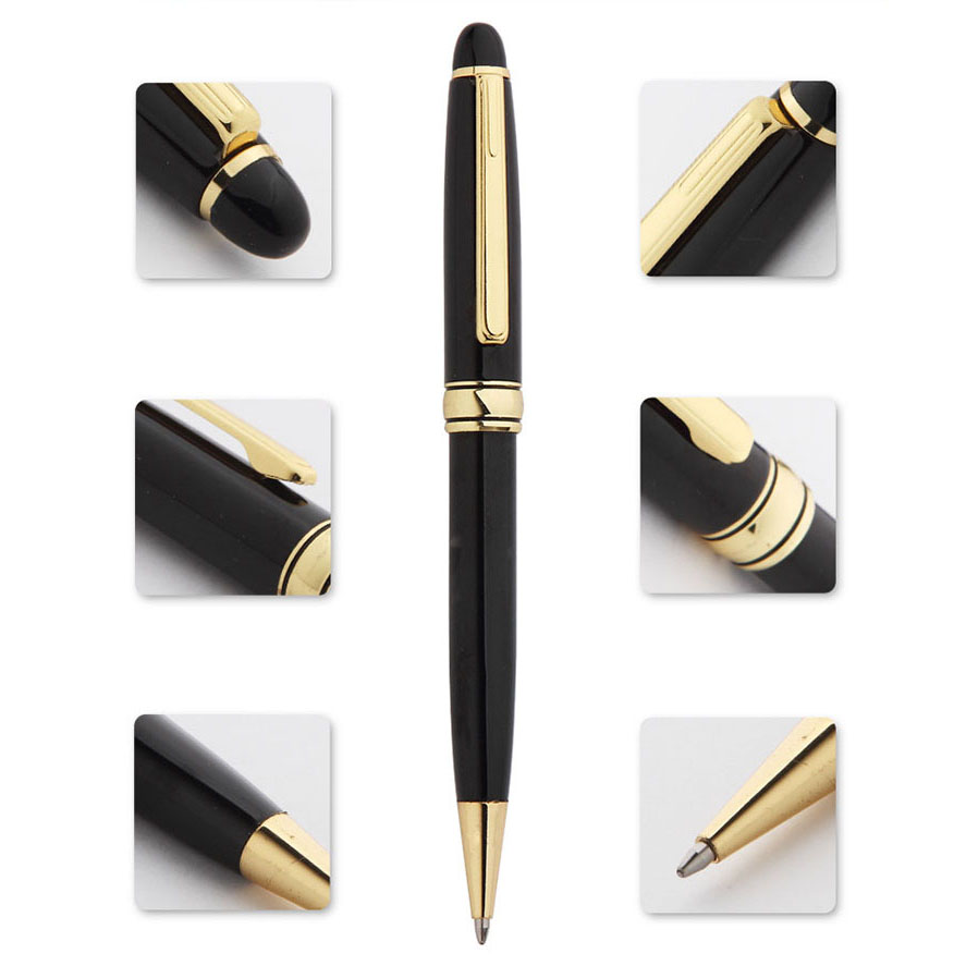golden color personalized copper pen, logo brand copper ball pen