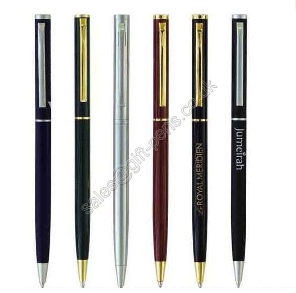 economic printed metal pen, logo engraved metal ball pen