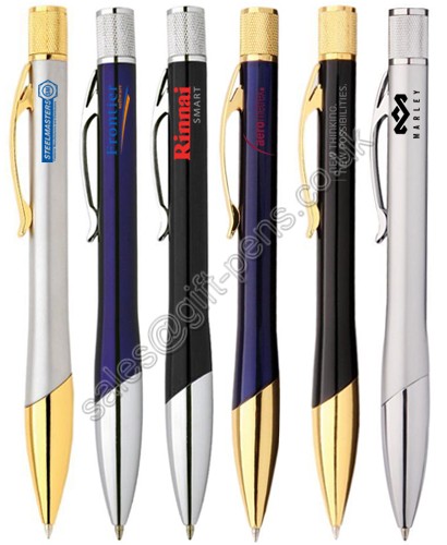 electric engraving metal pen, plated imprinted metal ballpen