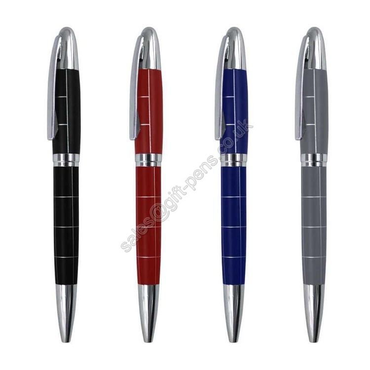 lines engraved promo metal pen,logo brand hotel ball pen
