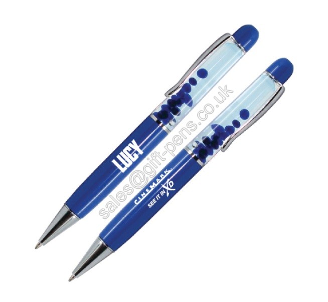 metal liquid pen,liquid floating metal pen, promotional logo brand float ball pen