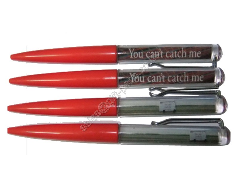 sliding pVC sheet float metal ball pen,liquid float metal pen