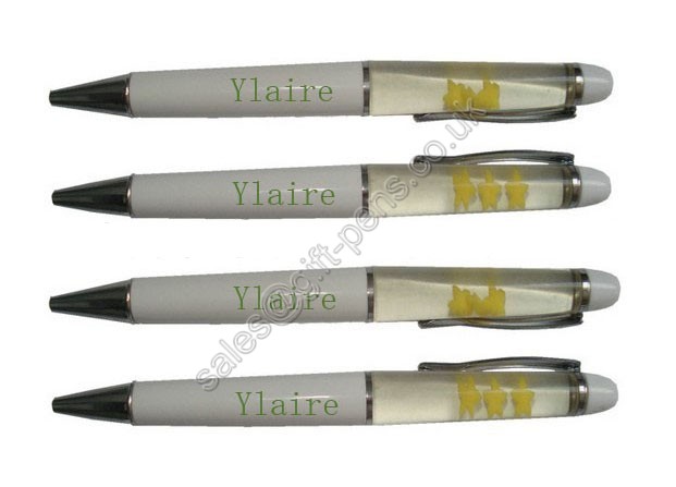 Metal liquid floater pen,3D floater liquid metal ball pen