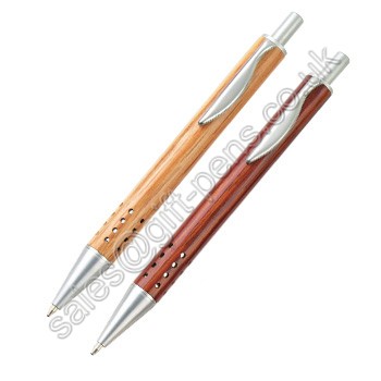 high value gift wooden click ball pen, wood body ballpoint pen