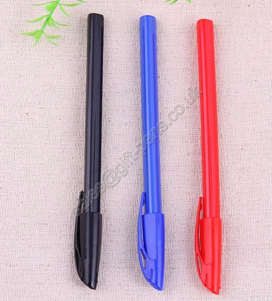 pure color plastic oem printed ballpen,oem school writing stationery ball pen