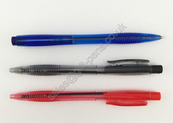 simple click style bulk sale personalized click transparent cheap pen