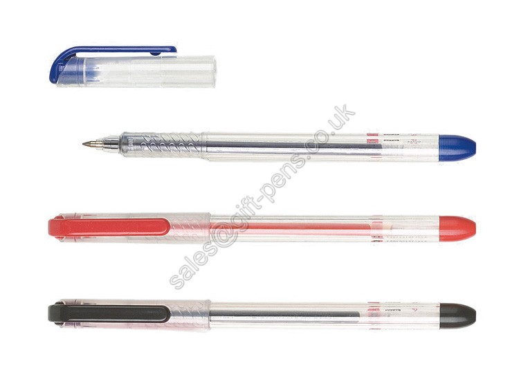 plastic office pen with cap,cap style office advertising printed ball pen