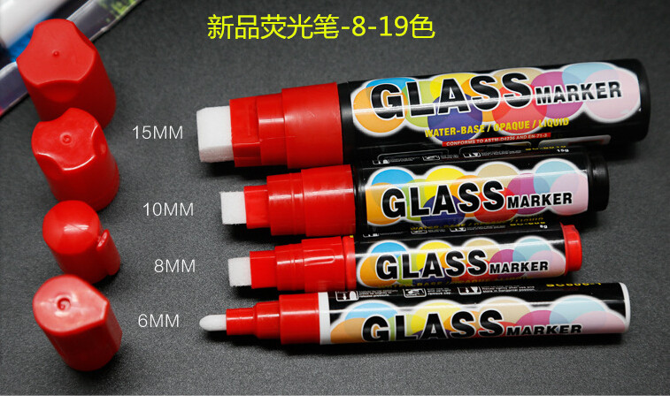 8 Color Liquid water-based 8pcs 3mm Highlighter Fluorescent Liquid Chalk Marker