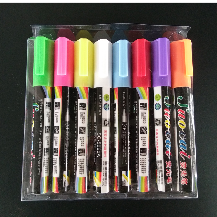 Jumbo Liquid Chalk Marker Pens for windows glass LED board black board