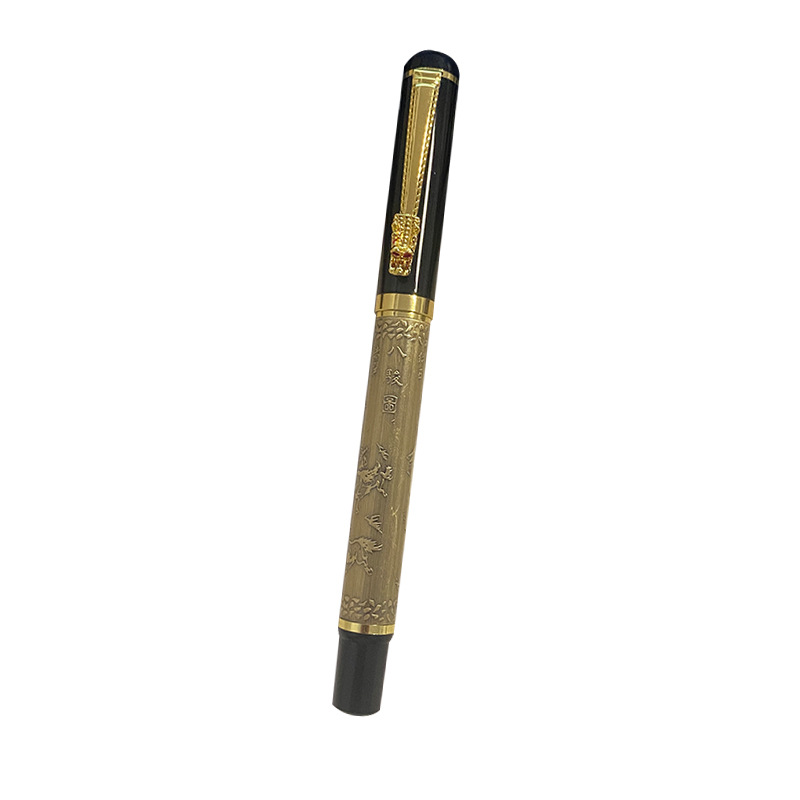 Pattern emboss top quality metal roller pen