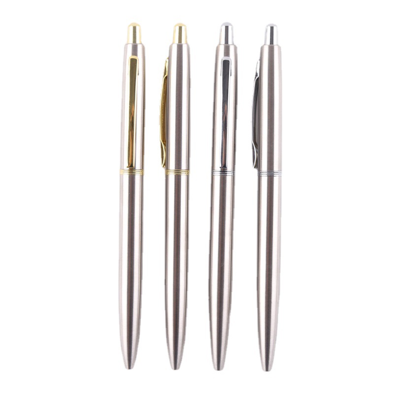 Stainless steel metal ballpoint pen