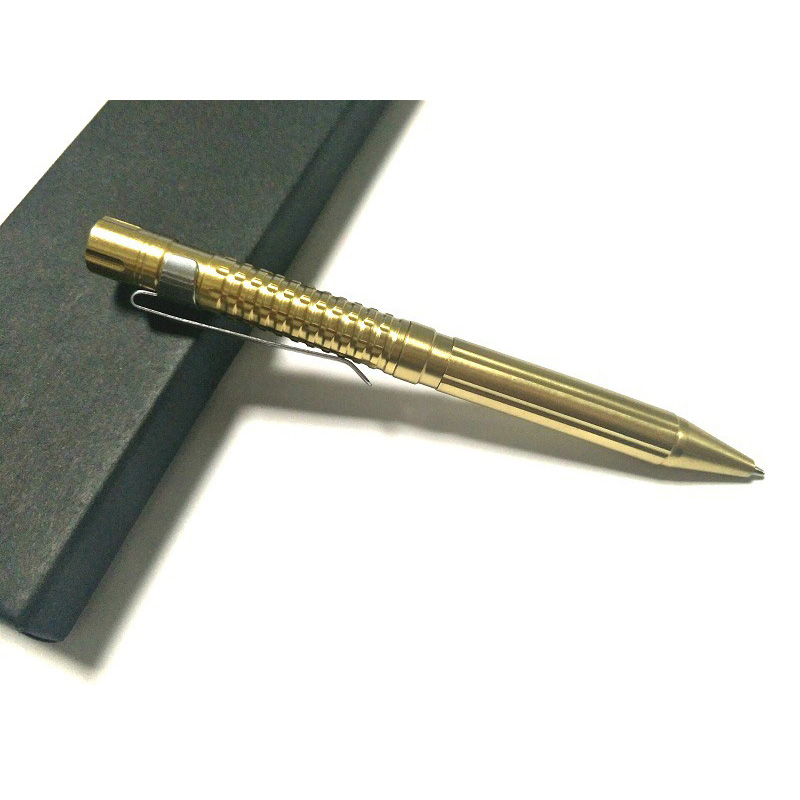 Premium Copper Pole Heavy Grid Pattern Promotional Gift Pen
