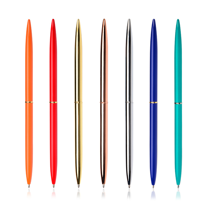 Silver Gold Rose Gifts Chrome Plated Long Metal Pen
