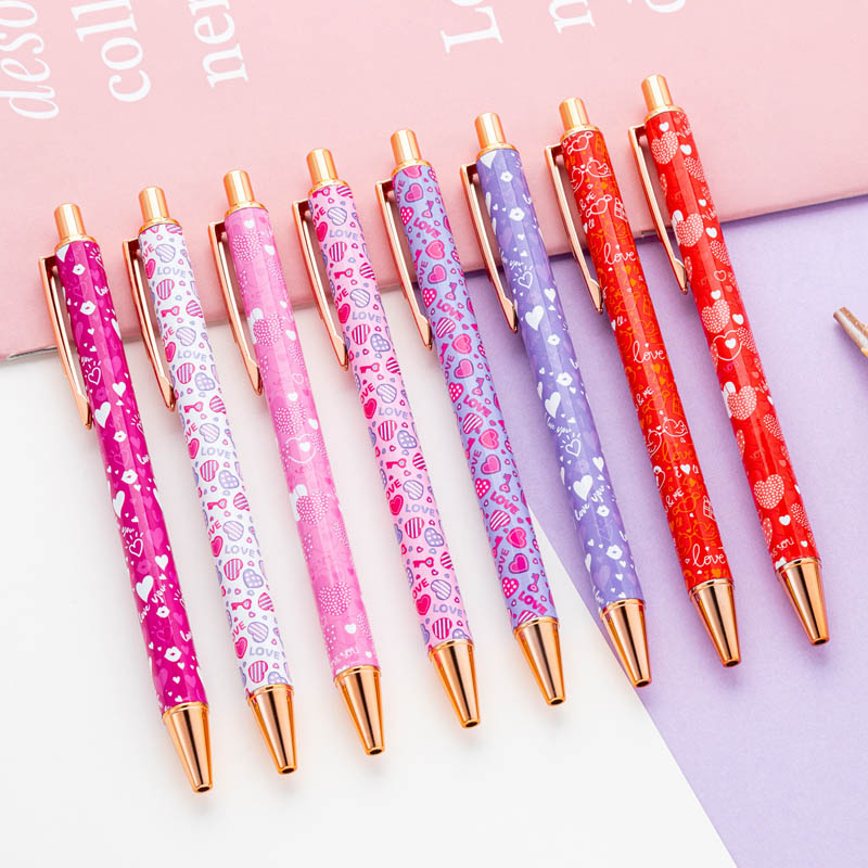 Metal Aluminium flower printed gift Ball Point Pen