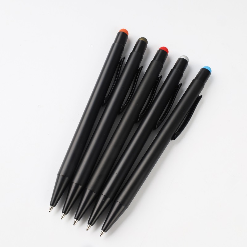 Soft Rubber Coated Finishing Metal touch screen Stylus pen