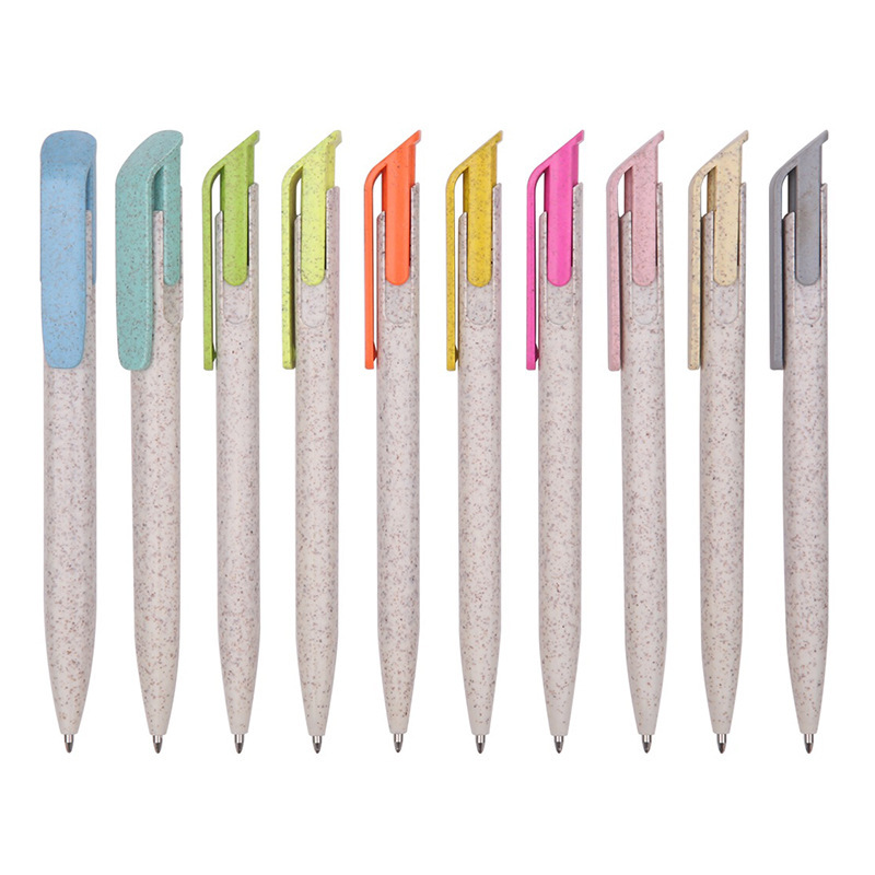Wheat Straw Eco Pen Degradable plastic Ballpoint Pen