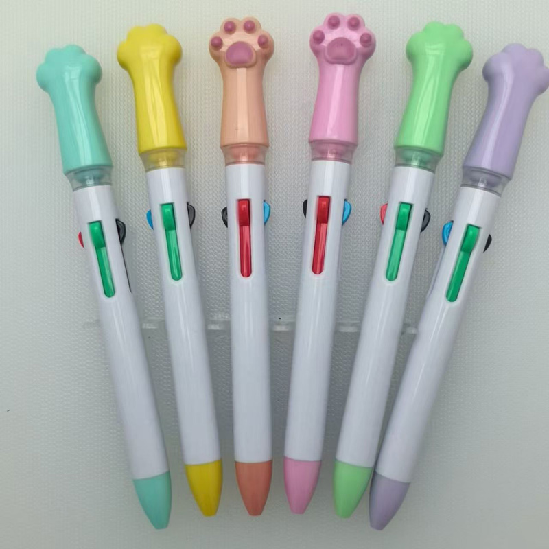 cat paw multicolor plastic pen