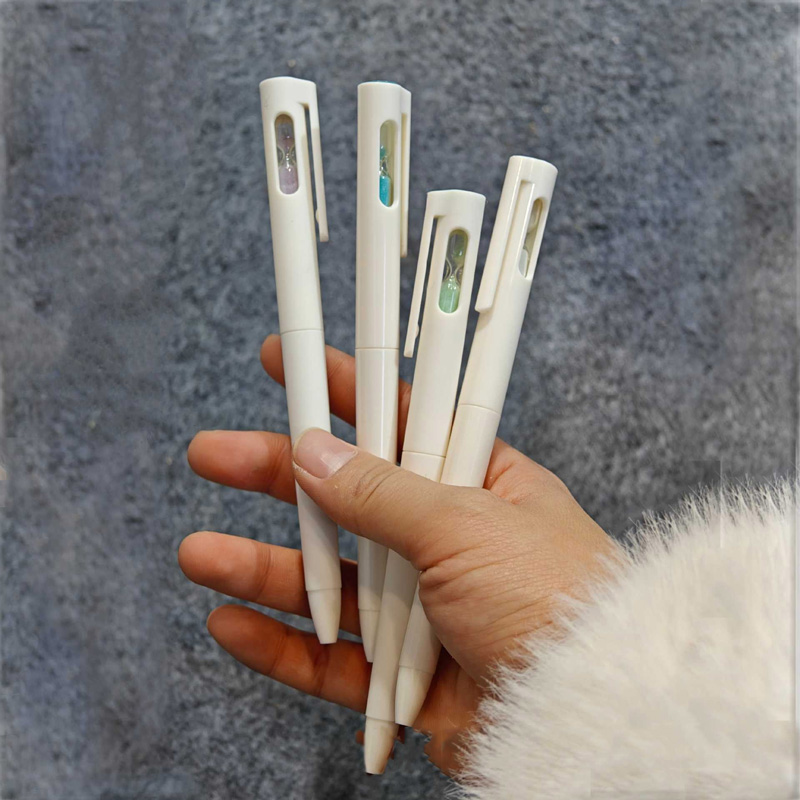 funny gift ad plastic pen with hourglass
